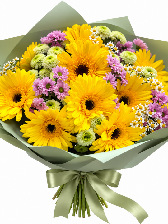 Puokštė "Spalvingoji gerbera"
