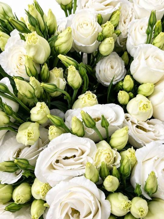 Eustoma balta 70 cm